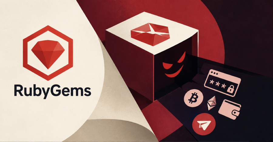 16 Typosquatted RubyGems Packages Steal Browser Credentials and Crypto Wallets